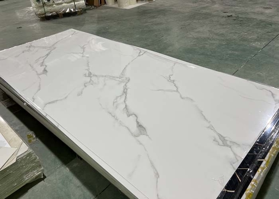 1220*2440mm PVC Marble Sheet UV Wall Panel for Interior Decoration