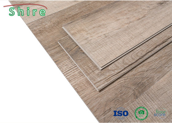 Residential SPC Rigid Vinyl Plank Flooring 4.5mm Fire Retardant For Badminton Plastic Sheet