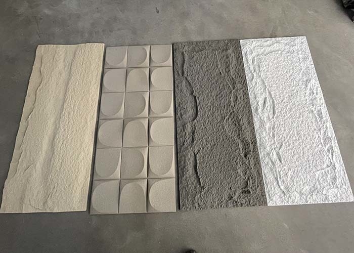 3D PU stone  wall panel board artificial light weights slate stone polyurethane stone panel