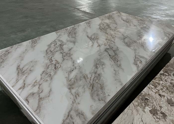Indoor Decoration panel PVC Marble Sheet Panel 3mm UV Coating High Glossy