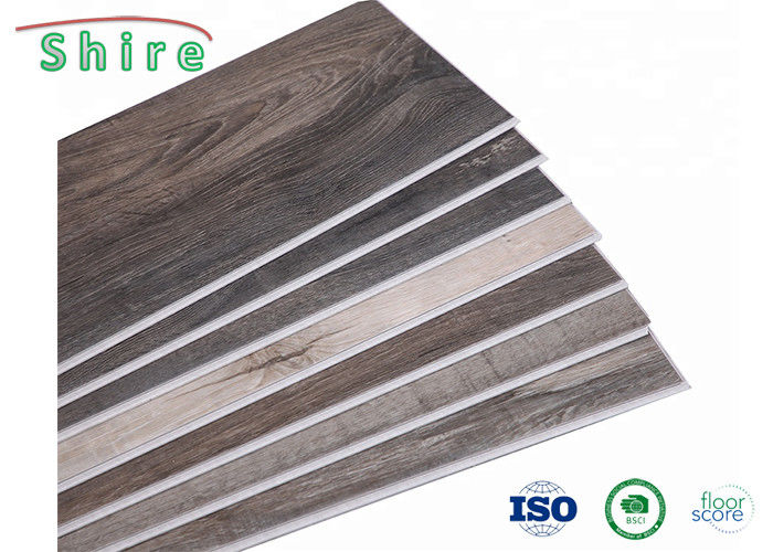 Wood Grain SPC Stone Plastic Composite Flooring For Hospital / Office Building