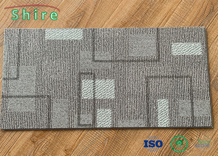 Slip Resistant Waterproof PVC Commercial Lvt Flooring Carpet Design Grey Color
